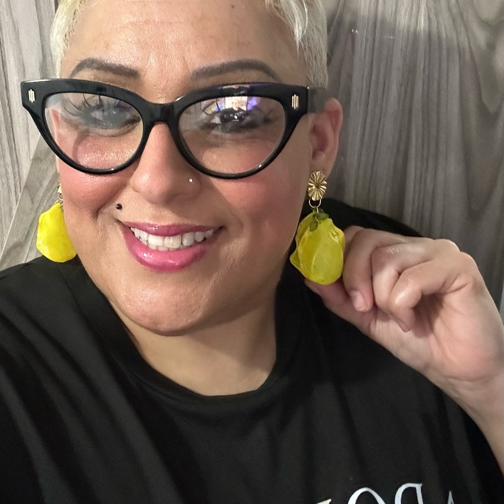 Lemon 🍋 set handmade by ♻️ plastic stunning for any summer occasion very trendy - Picture 2 of 2